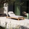 Flow Lumosa Daybed Graumel chalk mit Teakholzrahmen