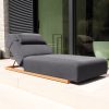 Flow Lio Daybed Sooty mit Teakholzrahmen