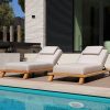 Flow Lumosa Daybed Graumel chalk mit Teakholzrahmen