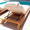 Flow Lumosa Daybed Graumel chalk mit Teakholzrahmen