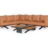 SUNS Stockholm Loungeset mit Loungetisch und Beistelltisch matt royal grey