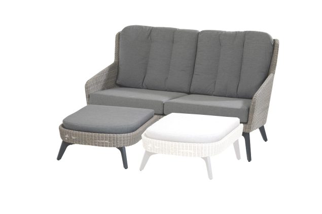 4 Seasons Outdoor Luxor 2,5-sitziges Loungesofa mit 1 Fußhocker