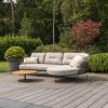 Taste by 4 Seasons Rhodos chaise lounge sofa anthrazit mit Volta Tisch Ø 80 cm