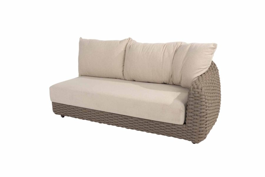 4 Seasons Outdoor Maxime modulares 2-sitziges Loungeelement terre mit Armlehnen links