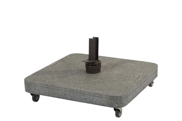 4 Seasons Outdoor Sonnenschirmständer aus Granit, 180 kg, mit Rollen
