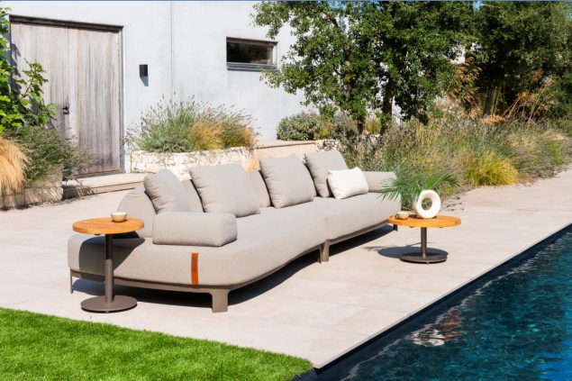 4 Seasons Outdoor Santorini 4-sitziges Loungesofa terre mit Sofie Beistelltischen