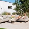 4 Seasons Outdoor Santorini modulare Eckbank terre mit Sofie Tischen