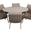 Taste by 4 Seasons Puglia low dining set met Donato low tafel latte Ø 160 cm