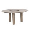 Taste by 4 Seasons Donato Gartentisch latte mit bedruckter Keramikplatte Ø 160 cm und Lazy Susan