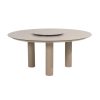 Taste by 4 Seasons Donato niedriger Gartentisch latte mit bedruckter Keramikplatte Ø 160 cm und Lazy Susan