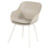 Hartman Le Soleil Element Gartenstuhl Soft taupe mit weißem Rahmen