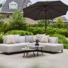 Hartman Monaco Sunbrella-Ecksofa mit Heizung und Monaco-Tischgarnitur