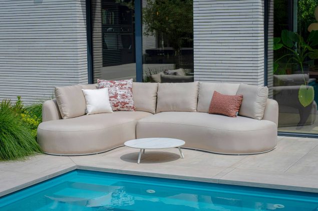 Flow. Cava Ecksofa Heather chalk