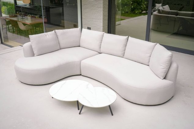 Flow. Cava Ecksofa Graumel chalk