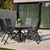 Hartman Aruba Esstischgruppe anthrazit mit Xander Tisch mit ovaler Platte 220 x 120 cm