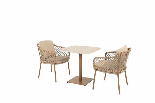 4 Seasons Outdoor Martinique Bistro-Set Amber mit Vermont Tisch