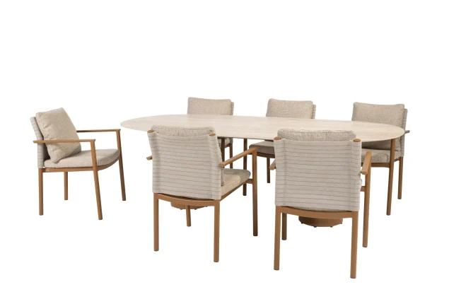 4 Seasons Outdoor Safina Gartenmöbel-Set Amber mit Colorado Tisch