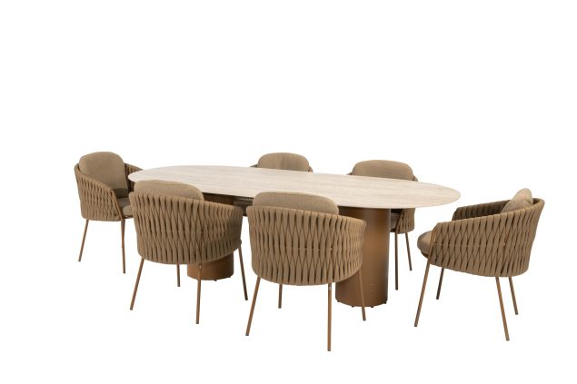 4 Seasons Outdoor Molina Gartenmöbel-Set Amber mit Colorado Tisch 240 cm