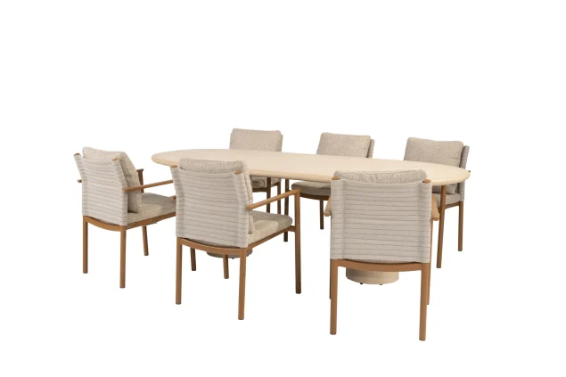 4 Seasons Outdoor Safina Gartenmöbel-Set mit Hampton Tisch 240 cm