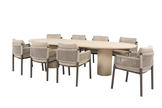 4 Seasons Outdoor Savanne Gartenmöbel-Set mit Hampton Tisch 300 cm