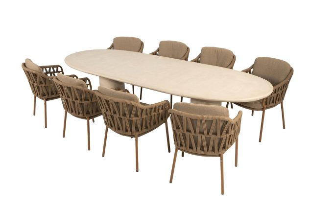 4 Seasons Outdoor Biarritz Gartenmöbel-Set mit Hampton Tisch 300 cm