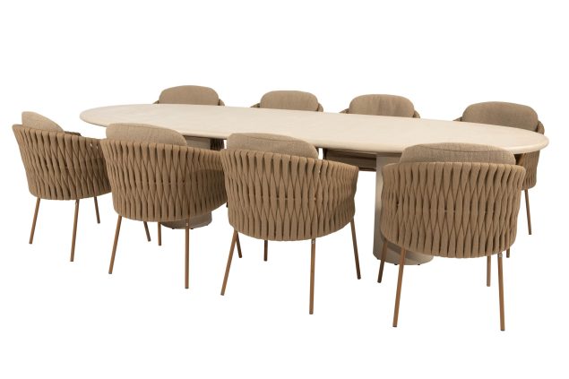 4 Seasons Outdoor Molina Gartenmöbel-Set mit Hampton Tisch 300 cm