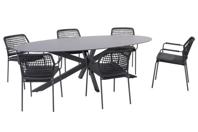 Taste by 4 Seasons Barista Gartenmöbel-Set Anthrazit mit Privada Tisch 240 cm
