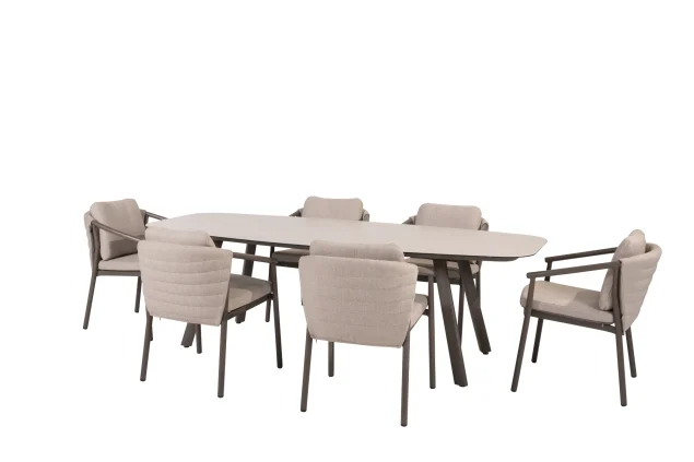 Taste by 4 Seasons Barolo Gartenset Terre mit Manolo Tisch 240 cm