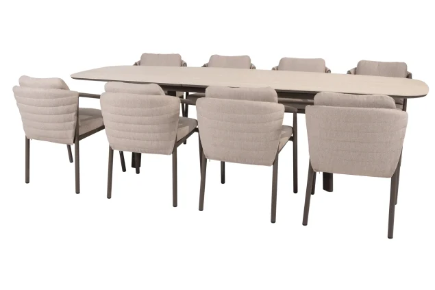 Taste by 4 Seasons Barolo Gartenset Terre mit Manolo ausziehbarem Tisch 230-290 cm
