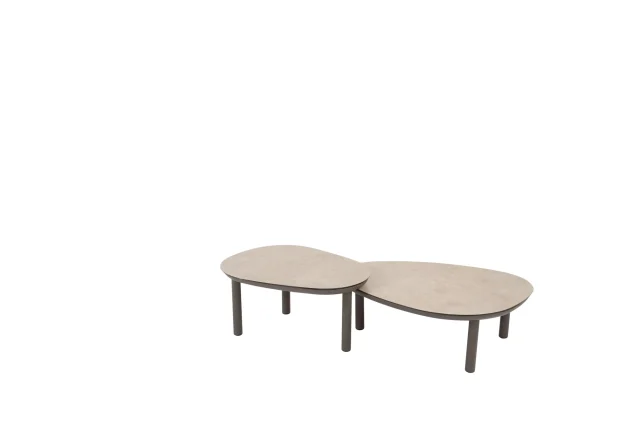 Taste by 4 Seasons Monroe Set aus 2 Loungetischen Terre 65 x 50 en 80 x 60 cm