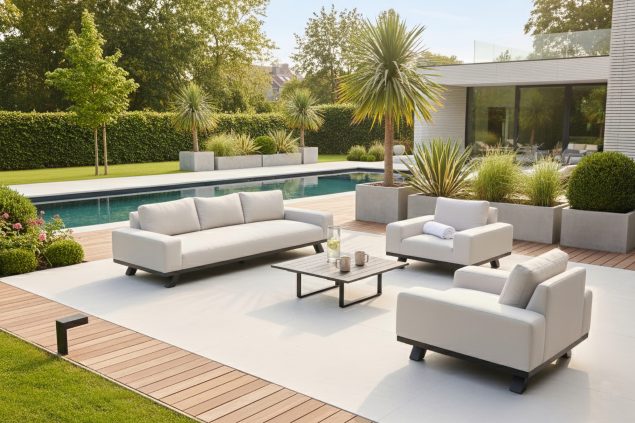 Flow. Easey Sofa-Set graumel chalk