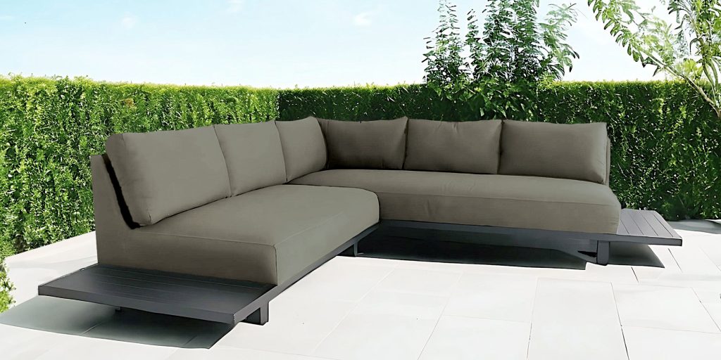 Flow. Emerald Plattform-Lounge Sofa Bamboo