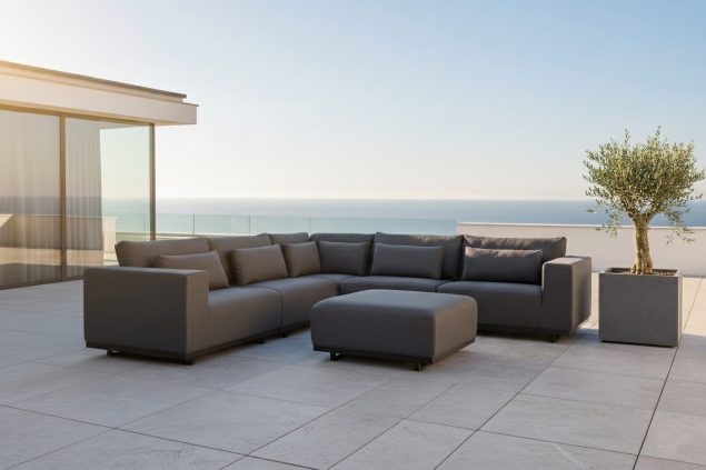 Flow. Lux Eckbank Sunbrella Sooty * Sale *
