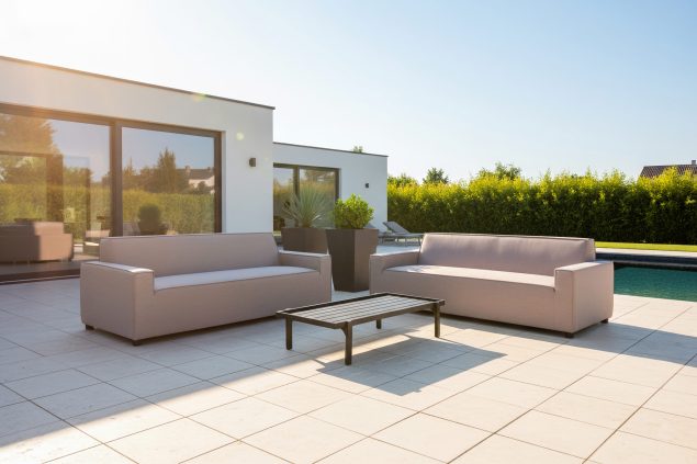 Flow. Club Sofagarnitur taupe chiné