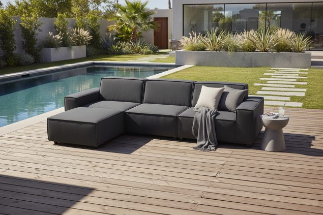 Flow. Cube Chaiselongue sooty