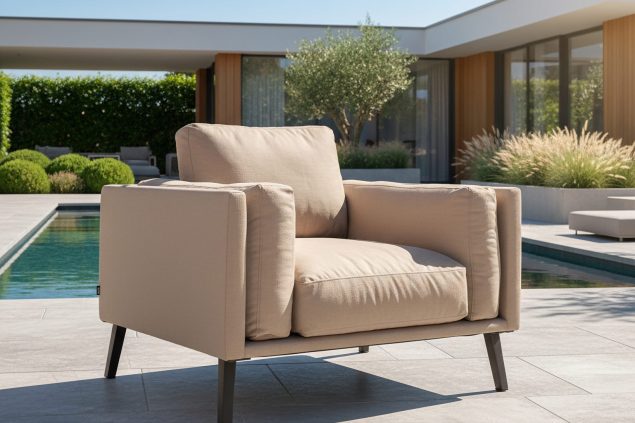 Flow. Doozy loungesessel Sunbrella taupe