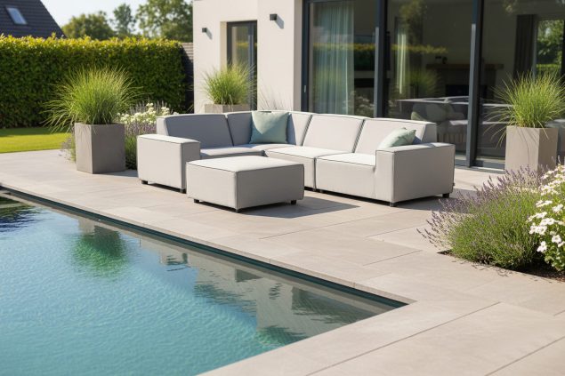 Flow. Cube M Eckbank Lead chiné