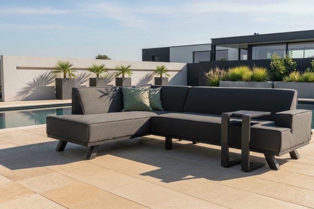 Flow. Quart Chaiselongue sooty