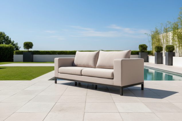 Flow. Square 2,5-Sitzer-Sofa taupe chiné