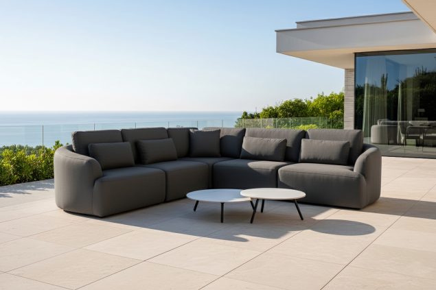 Flow Yavi Lounge-Ecksofa Sooty SALE