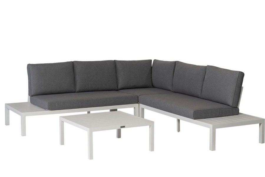 Exotan La Vida Loungesofa weiß mit Aluminiumrahmen