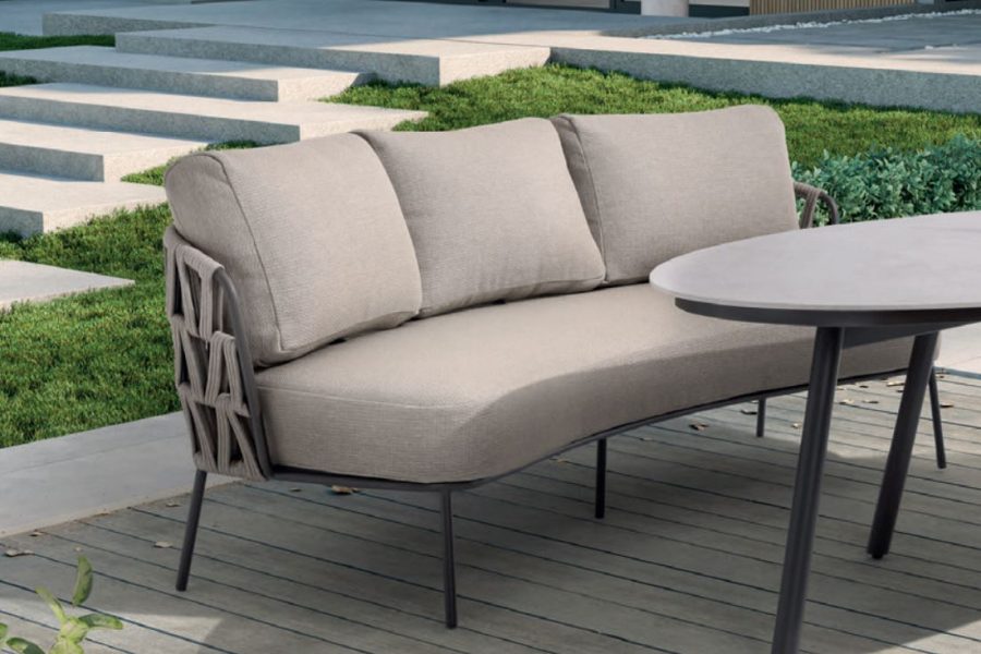 4 Seasons Outdoor Mallorca niedriger 3-Sitzer-Bank Terre