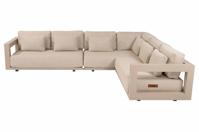 4 Seasons Outdoor Metropolitan Lounge-Set latte lange Seite rechts