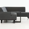 Flow. Quart Chaiselongue sooty mit der langen Seite rechts