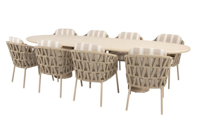 4 Seasons Outdoor Beverly Gartenmöbel-Set mit Hampton Tisch 300 cm