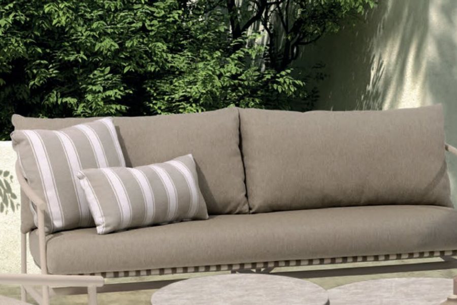 4 Seasons Outdoor Bermuda 3-Sitzer-Lounge-Sofa Latte