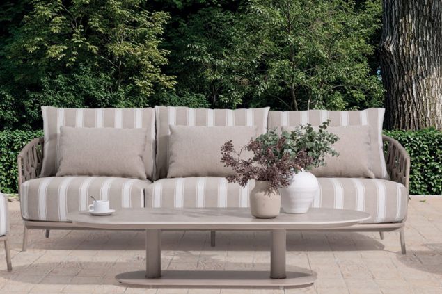 4 Seasons Outdoor Beverly 3-Sitzer-Loungesofa Latte