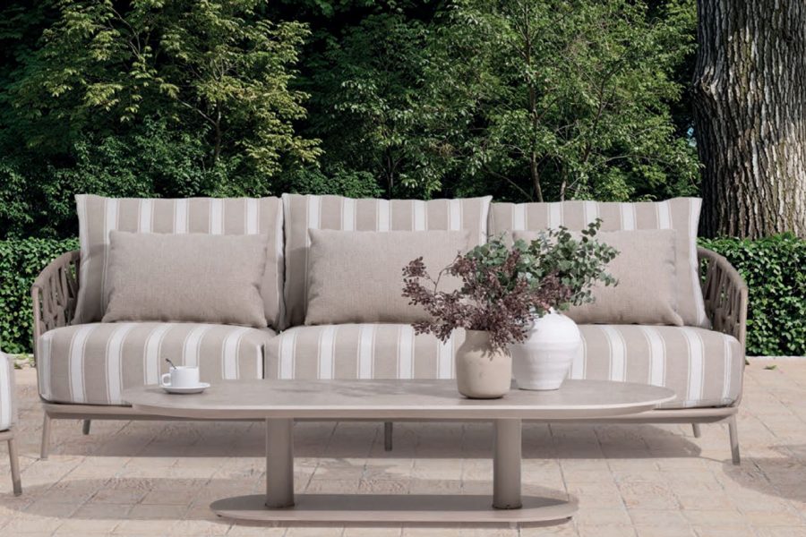 4 Seasons Outdoor Beverly 3-Sitzer-Loungesofa Latte
