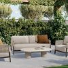 4 Seasons Outdoor Savanne Lounge Set terre mit Hampton Tisch 140 x 65 x 35 cm