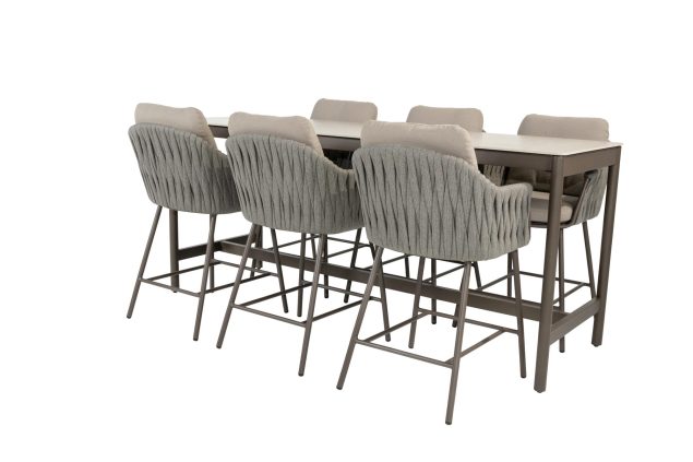 Taste by 4 Seasons Cannes High Dining Set mit Soho Bartisch 220 cm